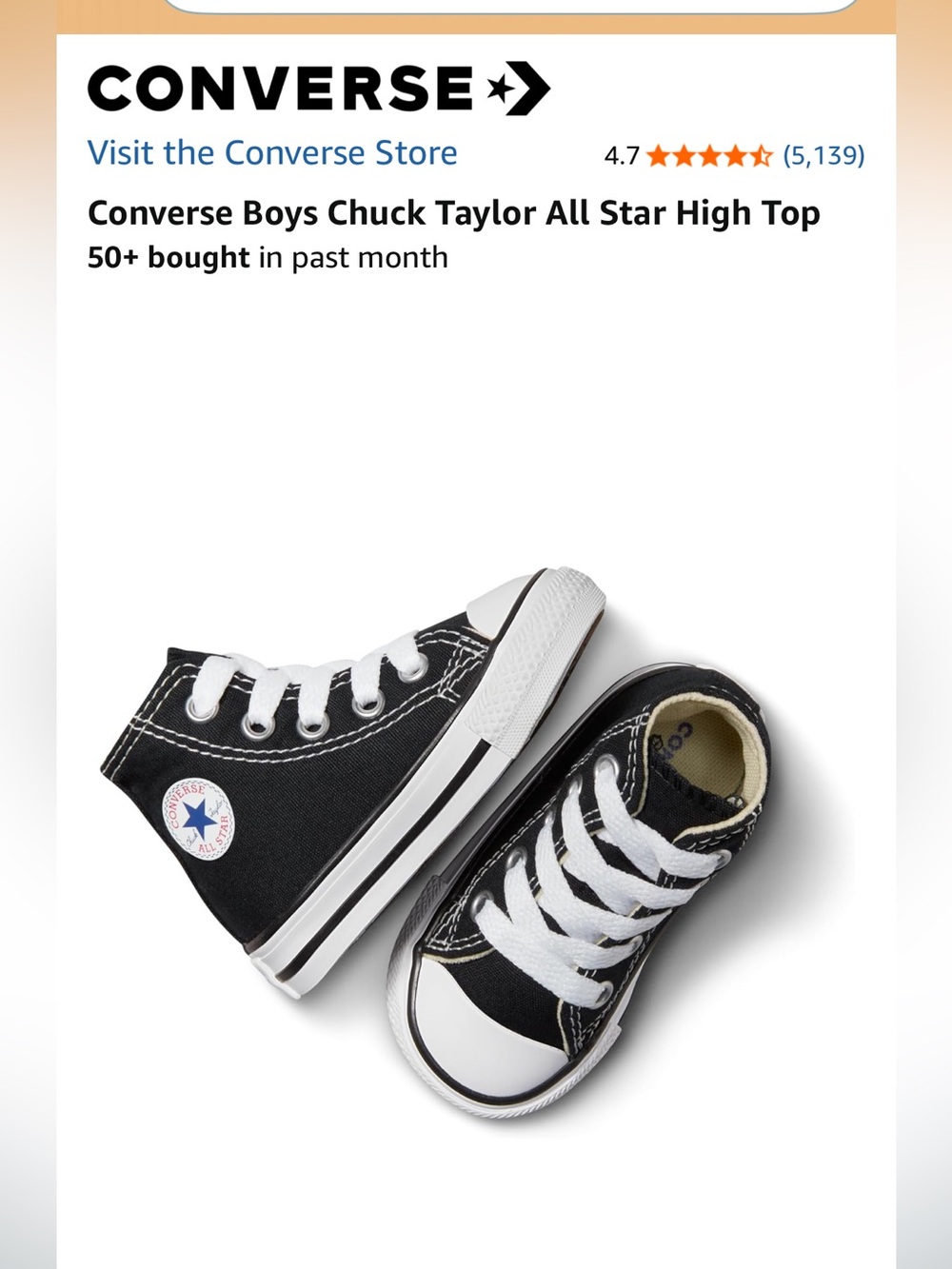 Toddler converse size 6C ￼